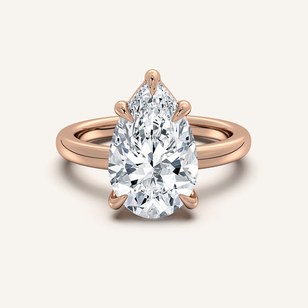 Low Set Engagement Ring | 18k Rose Gold