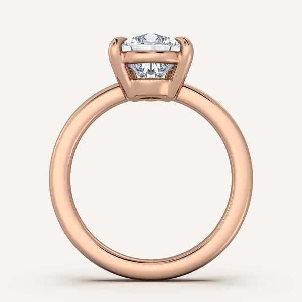 Low Set Engagement Ring | 14k Rose Gold
