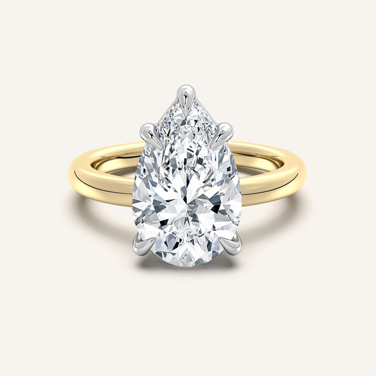 Image for Low Set Engagement Ring | 18k Two Tone