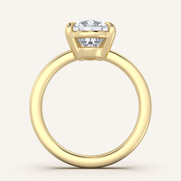 Low Set Engagement Ring | 18k Yellow Gold