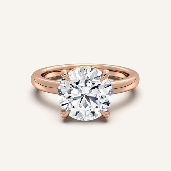 Low Set Engagement Ring | 14k Rose Gold