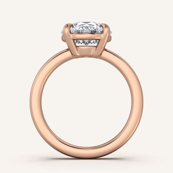 Low Set Engagement Ring | 18k Rose Gold