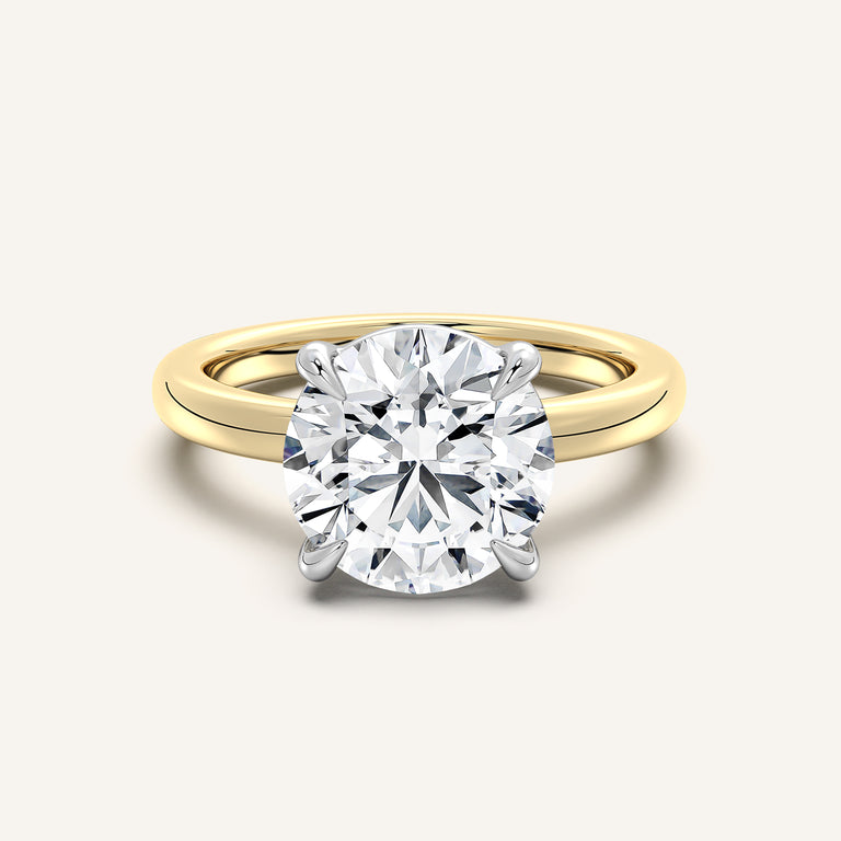 Image for Low Set Engagement Ring | 14k Two Tone