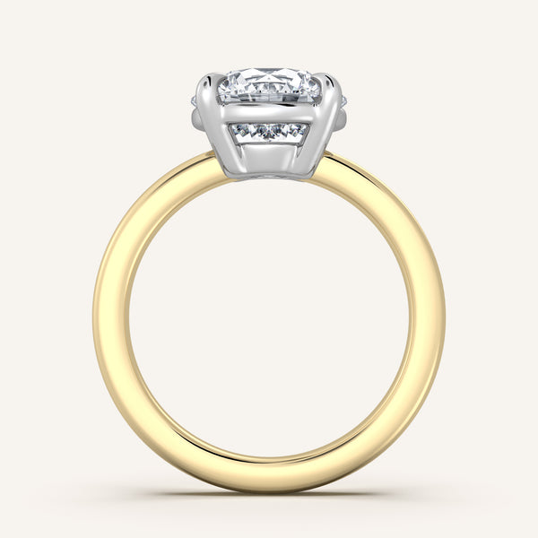Low Set Engagement Ring | 14k Two Tone