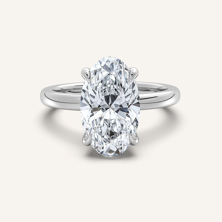 Image for Moval Low Profile Engagement Ring | Platinum