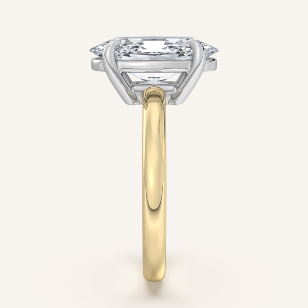 Moval Low Profile Engagement Ring | 18k Two Tone