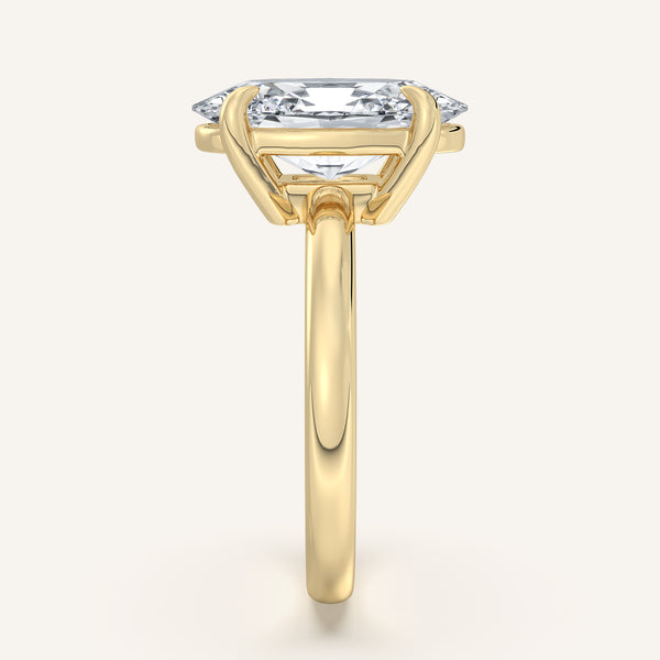 Moval Low Profile Engagement Ring | 18k Yellow Gold
