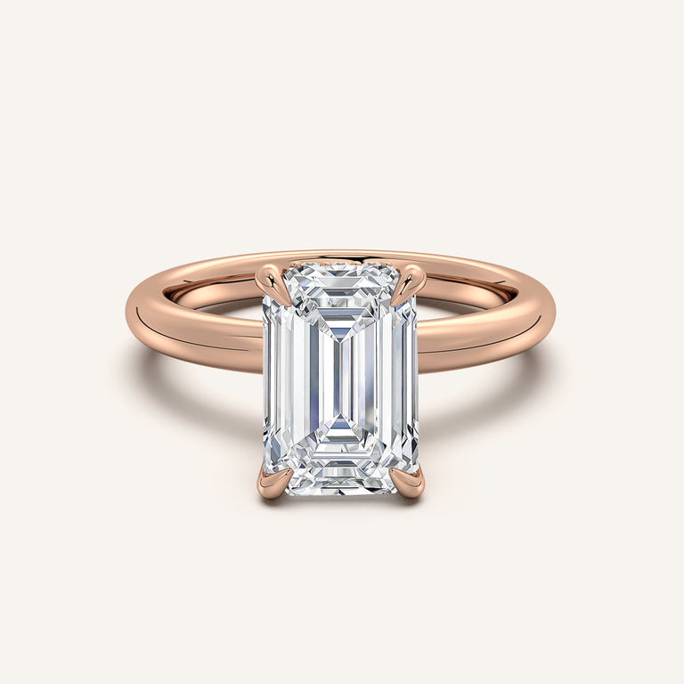 Image for Hidden Halo Engagement Ring | 18k Rose Gold