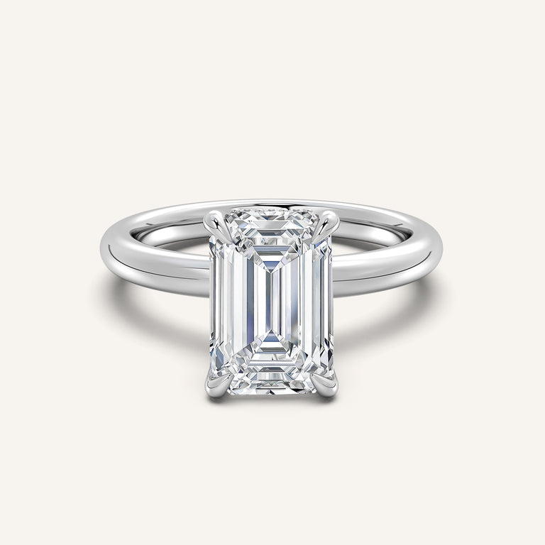 Image for Hidden Halo Engagement Ring | 14k White Gold