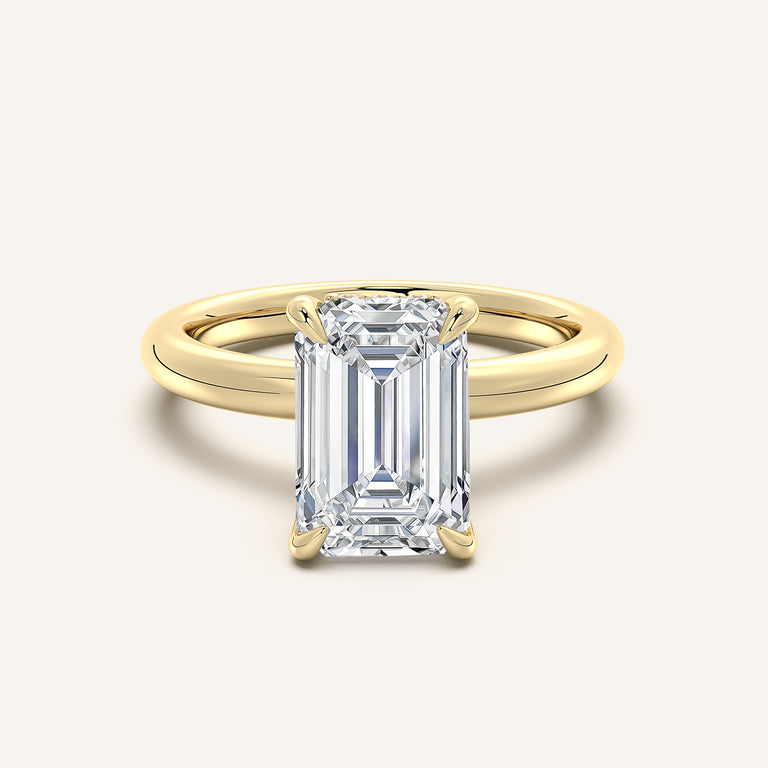 Image for Hidden Halo Engagement Ring | 14k Yellow Gold