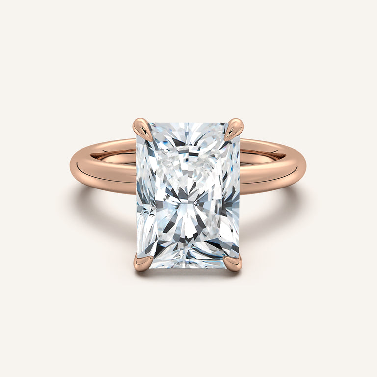 Image for Hidden Halo Engagement Ring | 18k Rose Gold