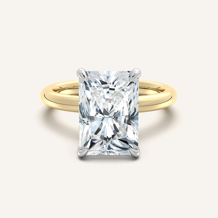 Image for Hidden Halo Engagement Ring | 14k Two Tone