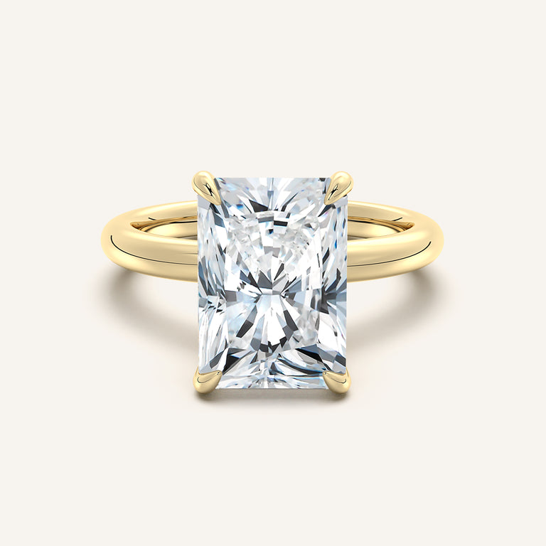 Image for Hidden Halo Engagement Ring | 18k Yellow Gold
