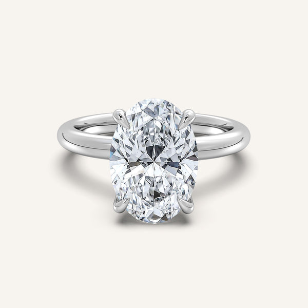 Hidden Halo Engagement Ring | Platinum