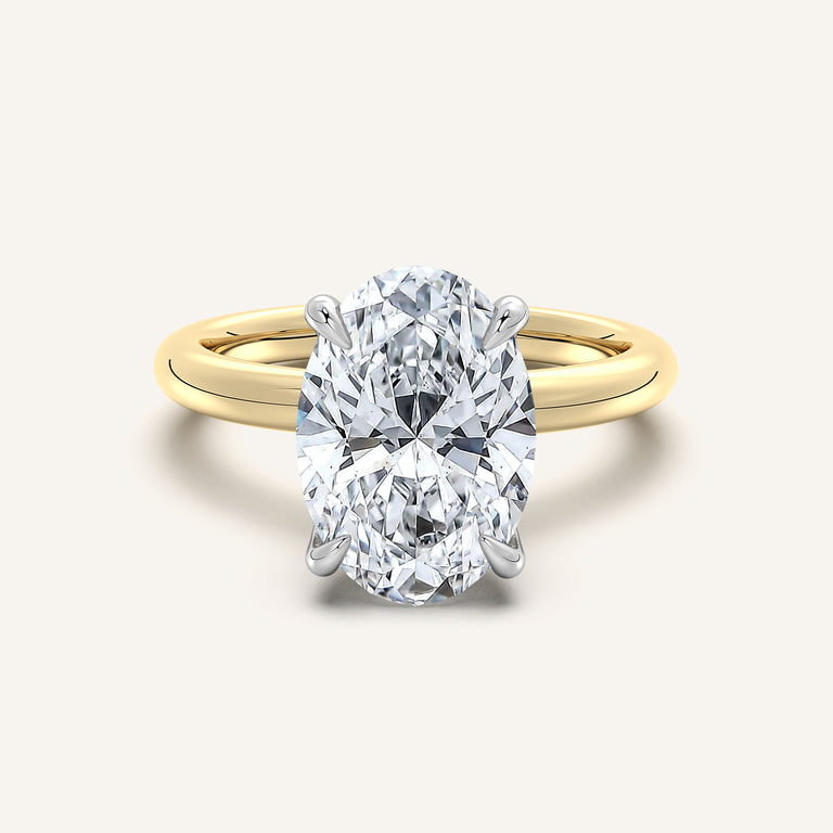 Image for Hidden Halo Engagement Ring | 14k Two Tone