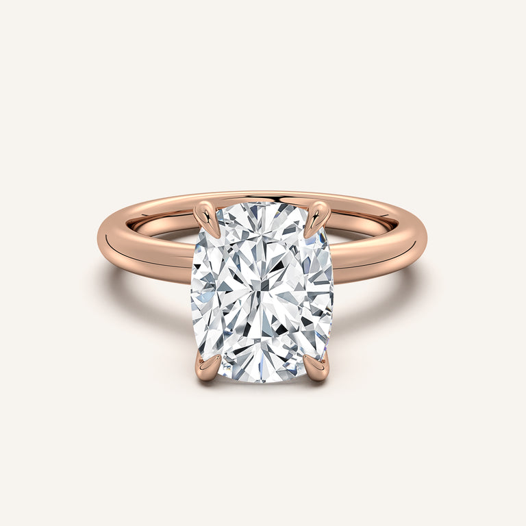 Image for Hidden Halo Engagement Ring | 18k Rose Gold