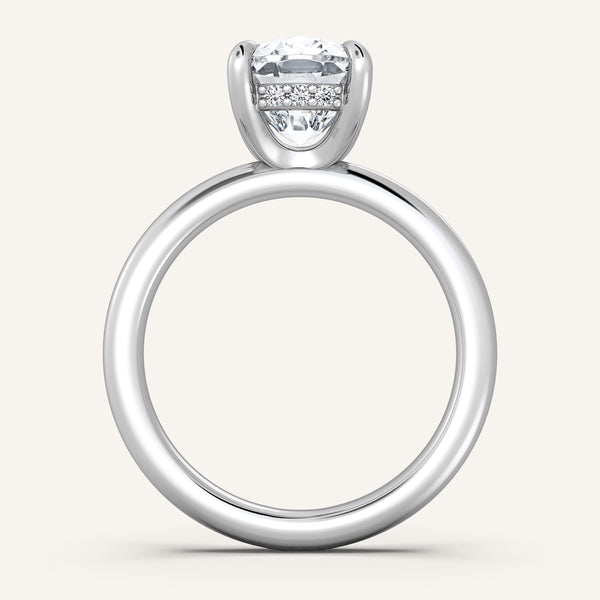 Belle Side Stone Engagement Ring | Platinum