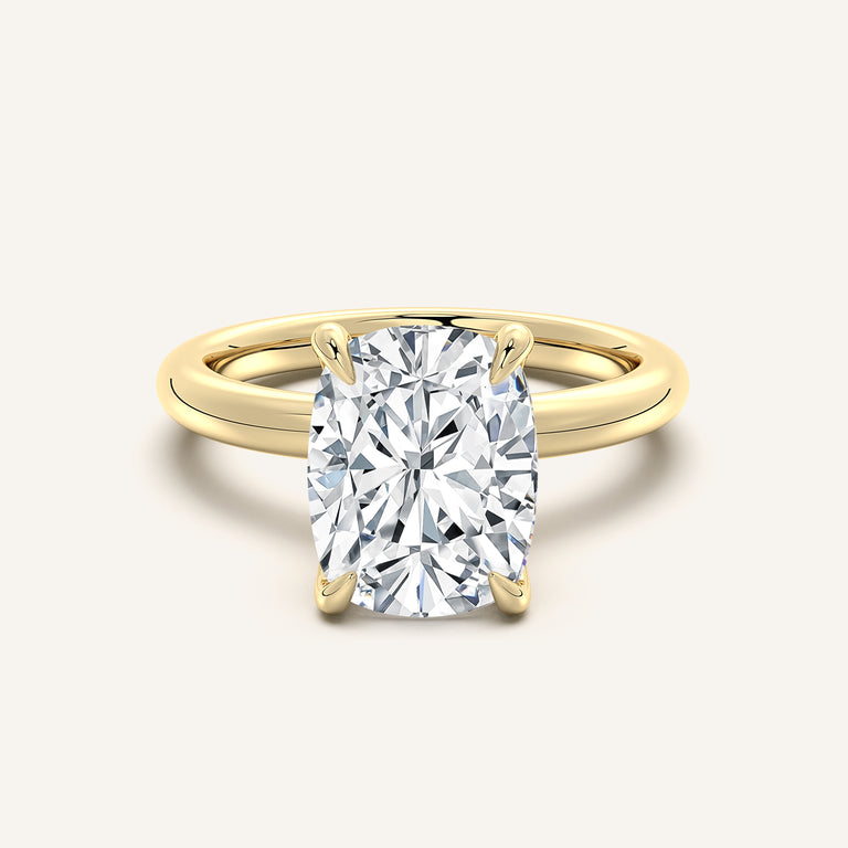 Image for Hidden Halo Engagement Ring | 14k Yellow Gold