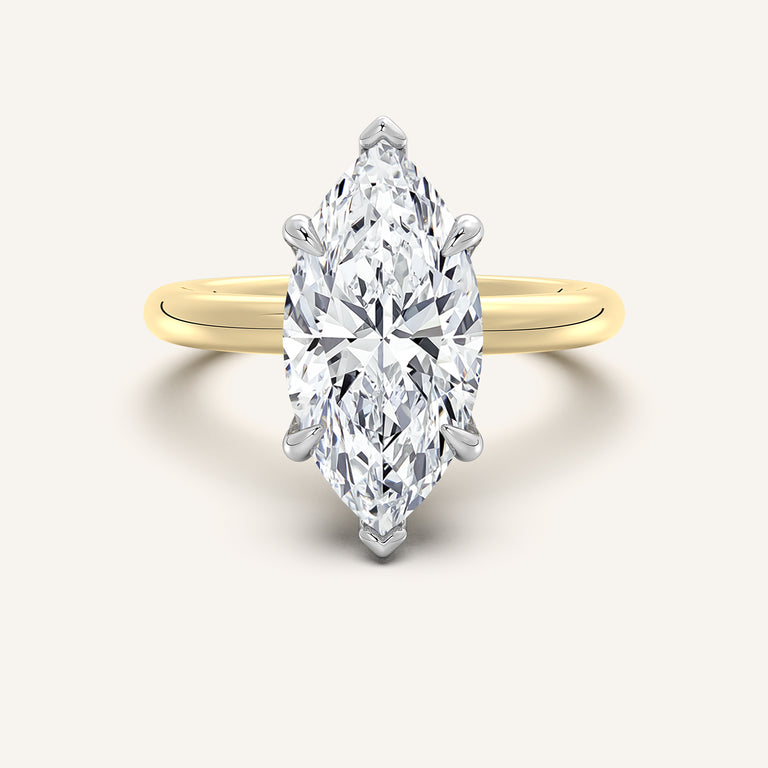 Image for Hidden Halo Engagement Ring | 18k Two Tone