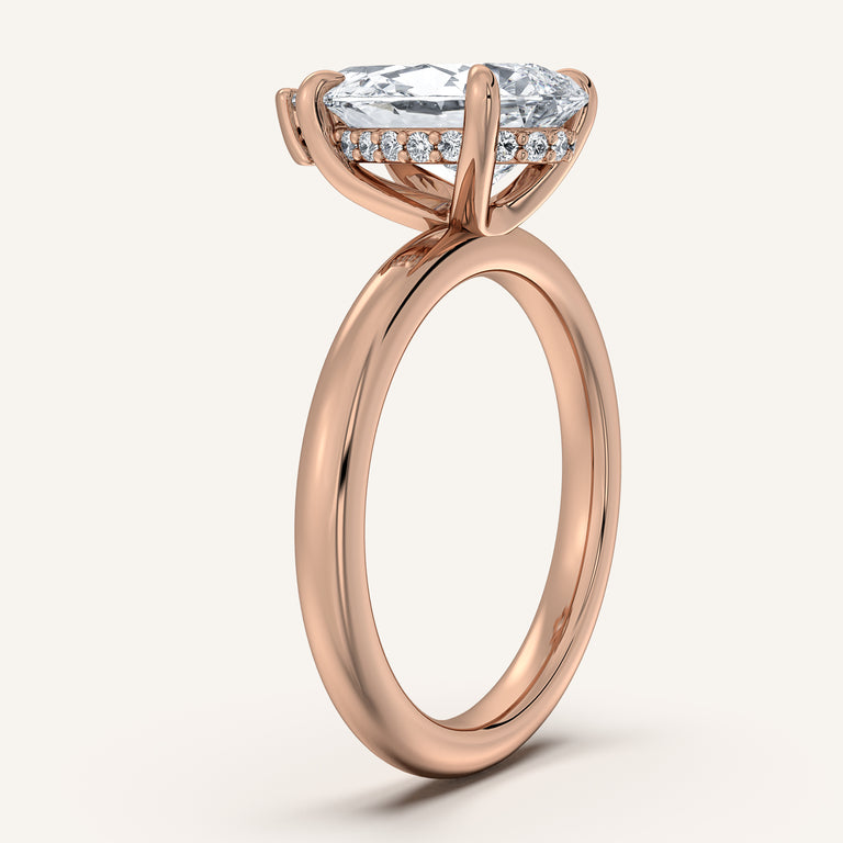 Image for Hidden Halo Engagement Ring | 14k Rose Gold