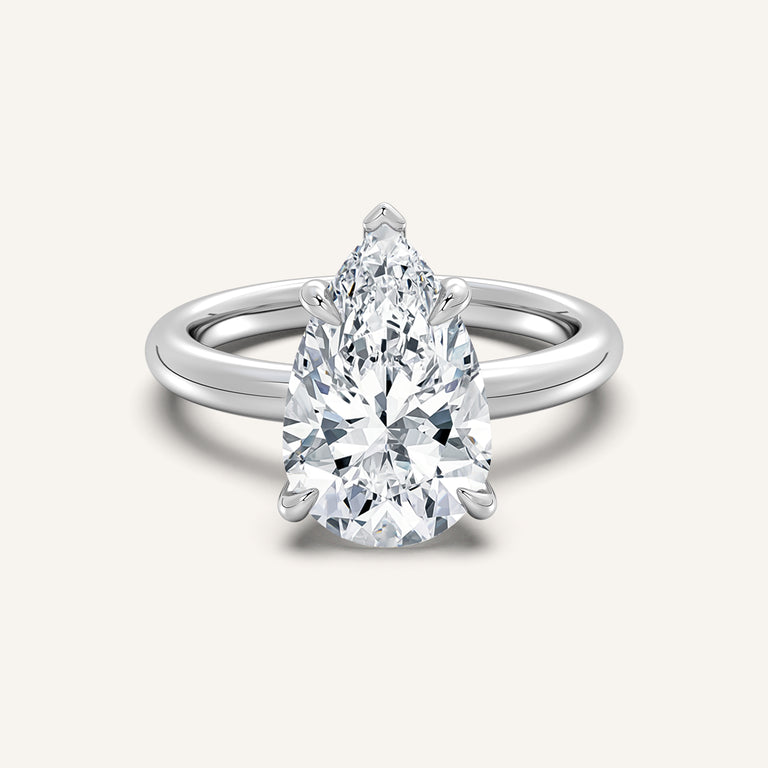 Image for Hidden Halo Engagement Ring | 18k White Gold