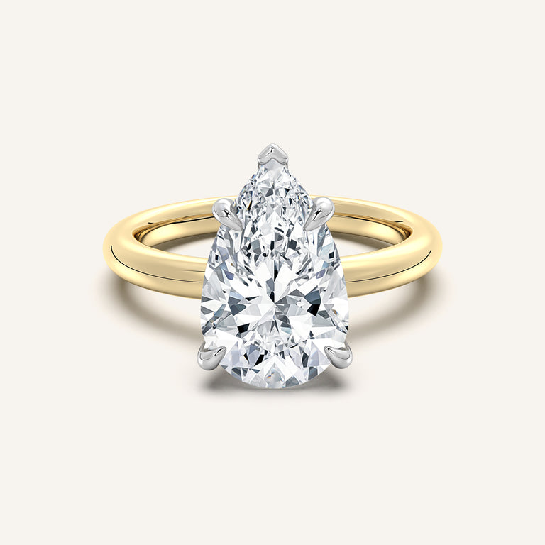 Image for Hidden Halo Engagement Ring | 14k Two Tone