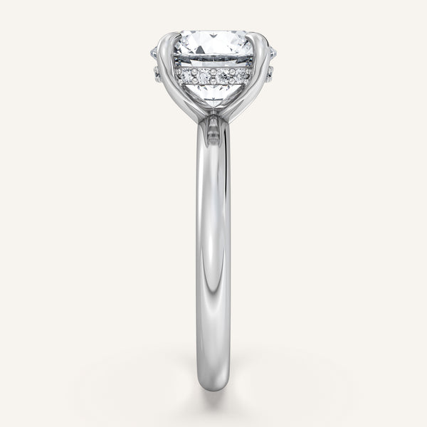 Hidden Halo Engagement Ring | 14k White Gold