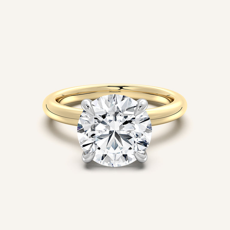 Image for Hidden Halo Engagement Ring | 18k Two Tone
