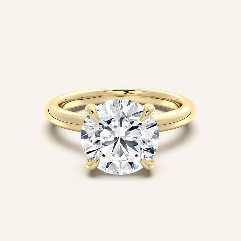 Image for Hidden Halo Engagement Ring | 14k Yellow Gold