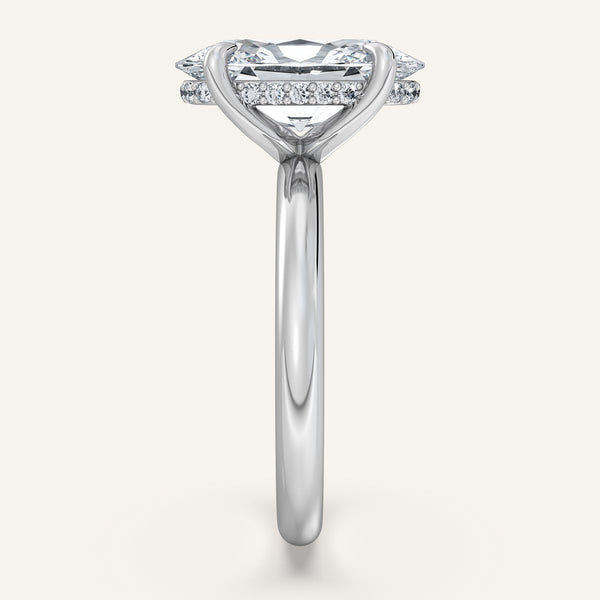 Moval Hidden Halo Engagement Ring | Platinum