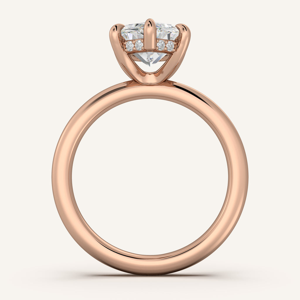 Image for Dutch Marquise Hidden Halo Engagement Ring | 18k Rose Gold