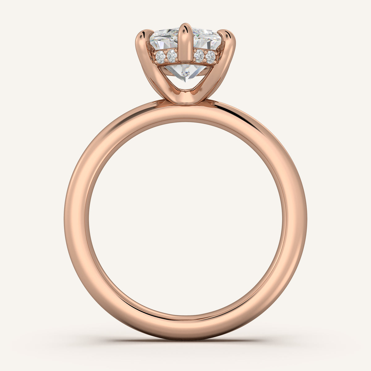 Image for Dutch Marquise Hidden Halo Engagement Ring | 18k Rose Gold