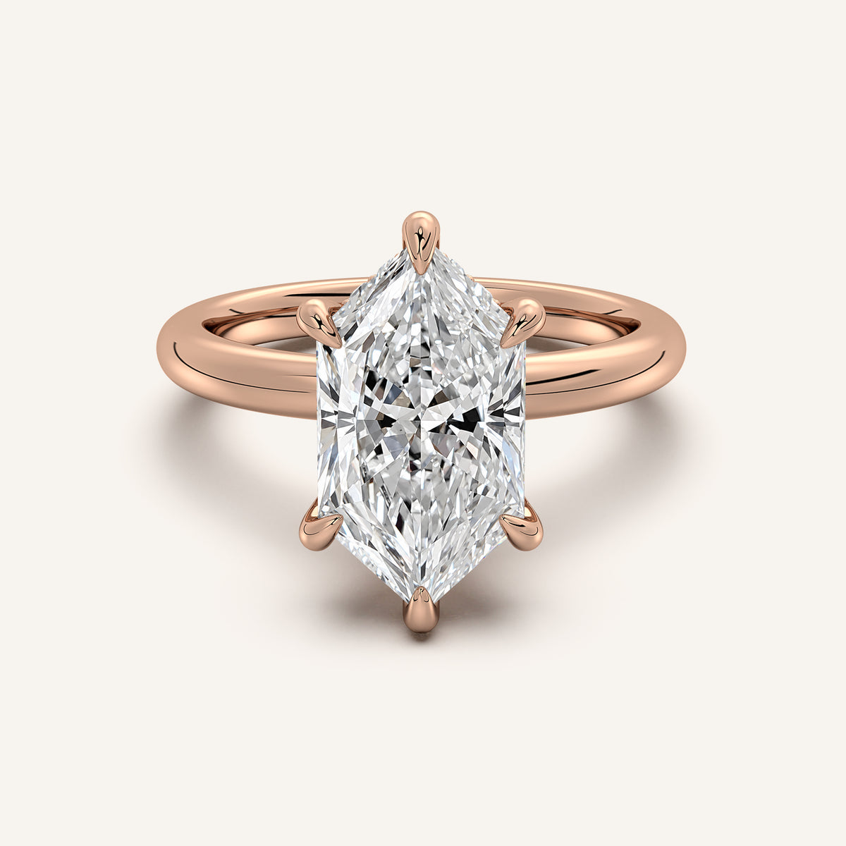 Image for Dutch Marquise Hidden Halo Engagement Ring | 18k Rose Gold