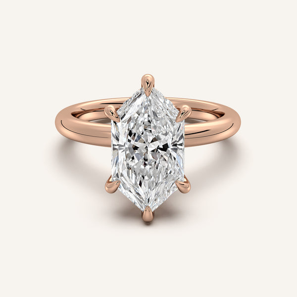 Dutch Marquise Hidden Halo Engagement Ring | 18k Rose Gold