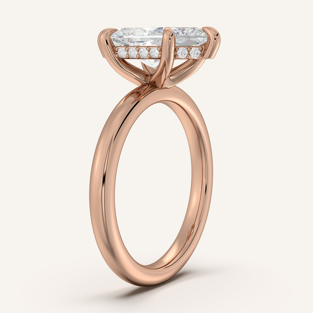 Image for Dutch Marquise Hidden Halo Engagement Ring | 18k Rose Gold