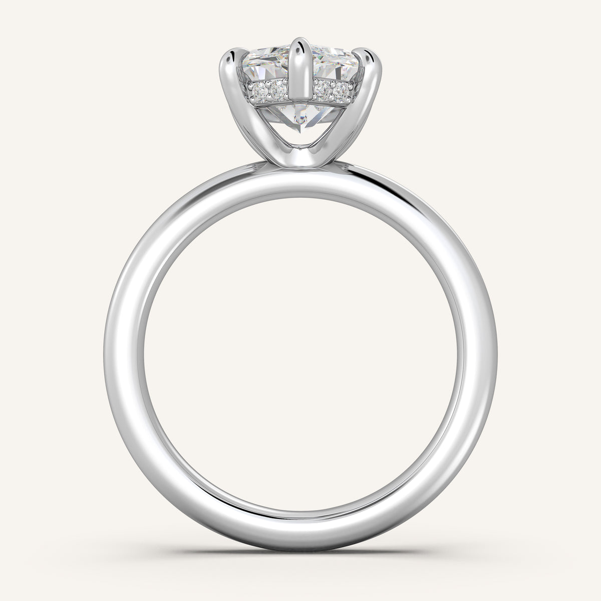 Image for Dutch Marquise Hidden Halo Engagement Ring | Platinum