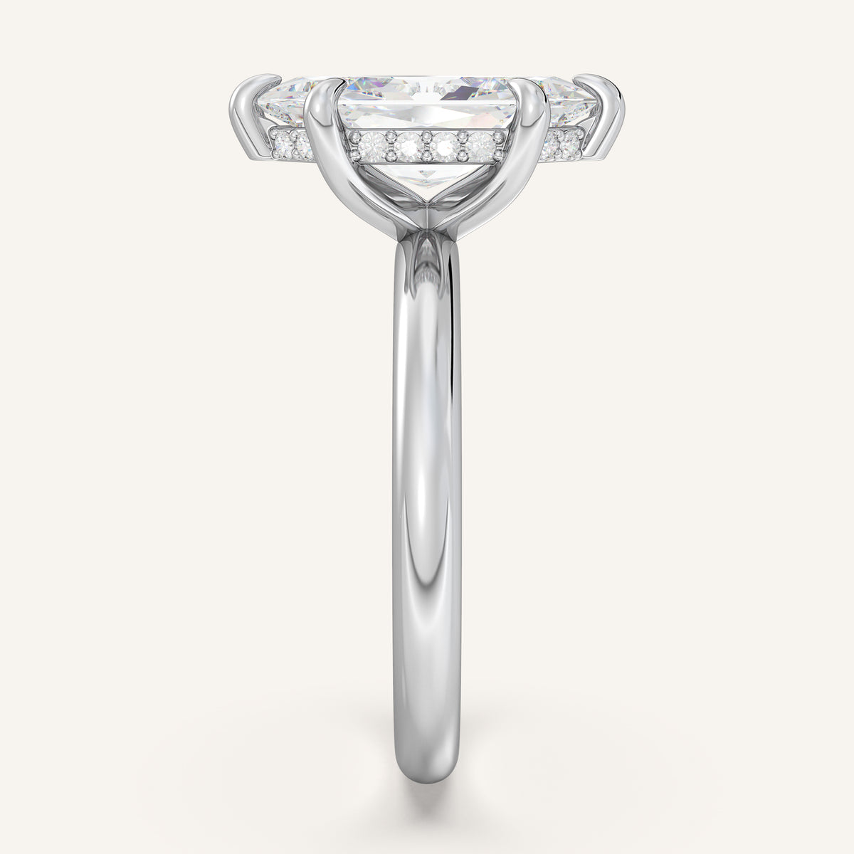 Image for Dutch Marquise Hidden Halo Engagement Ring | Platinum
