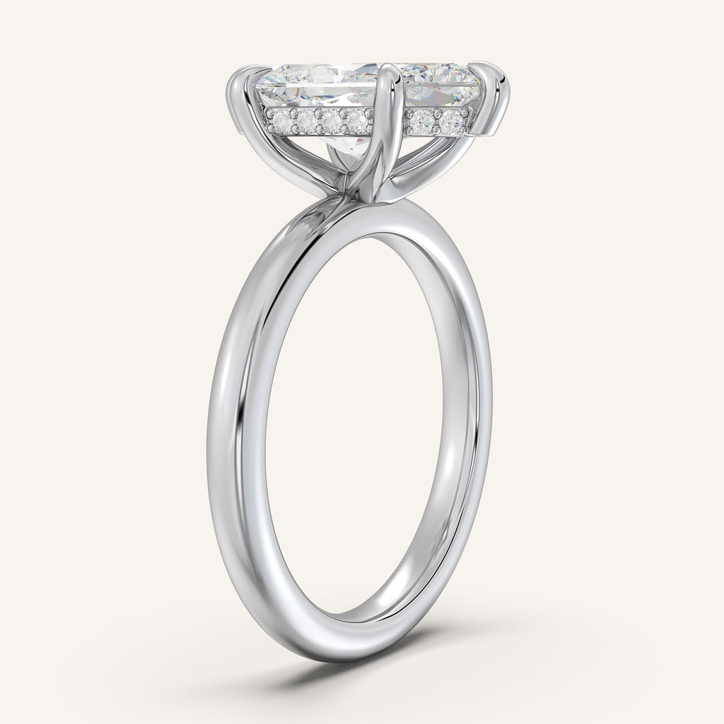 Image for Dutch Marquise Hidden Halo Engagement Ring | Platinum