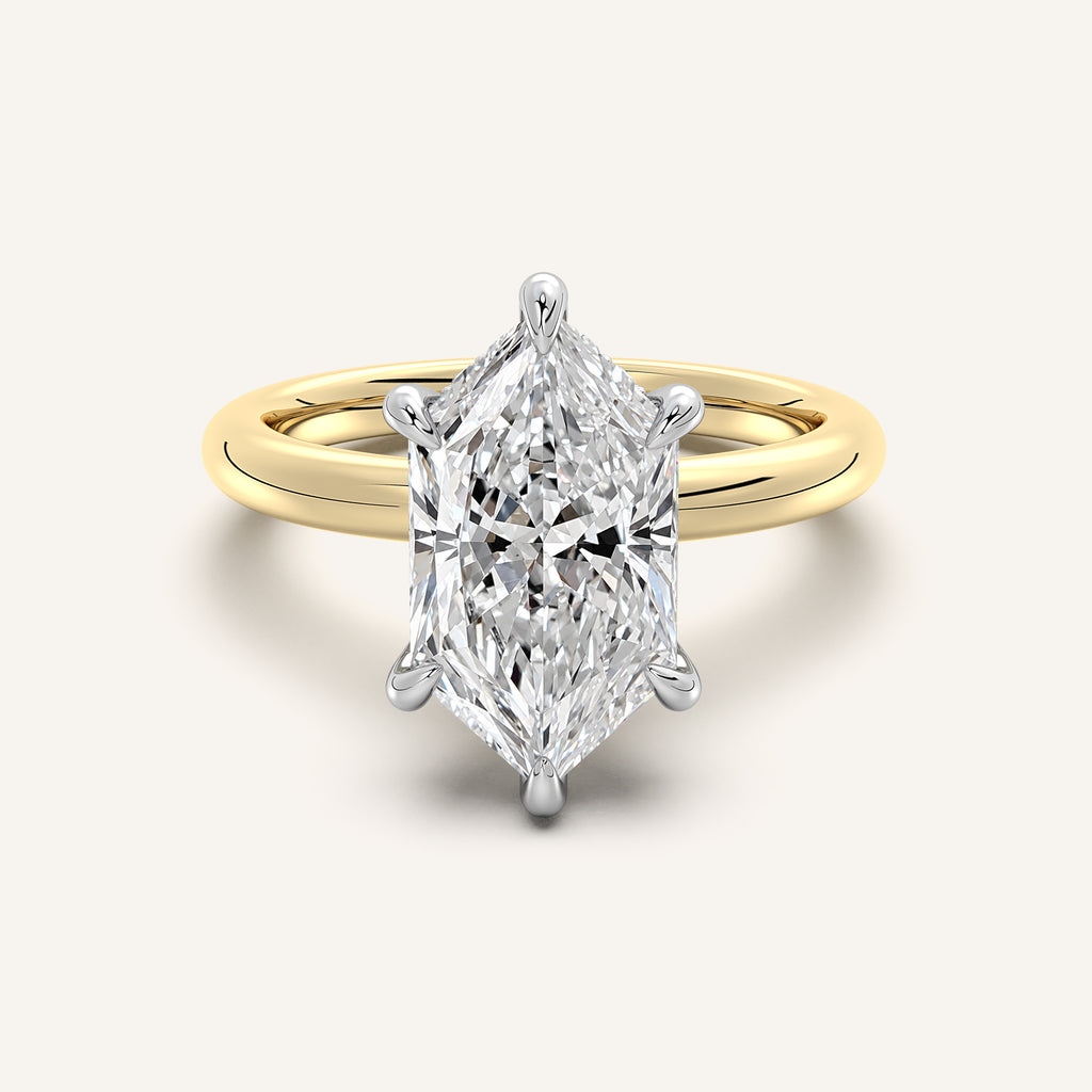 Image for Dutch Marquise Hidden Halo Engagement Ring | 18k Two Tone