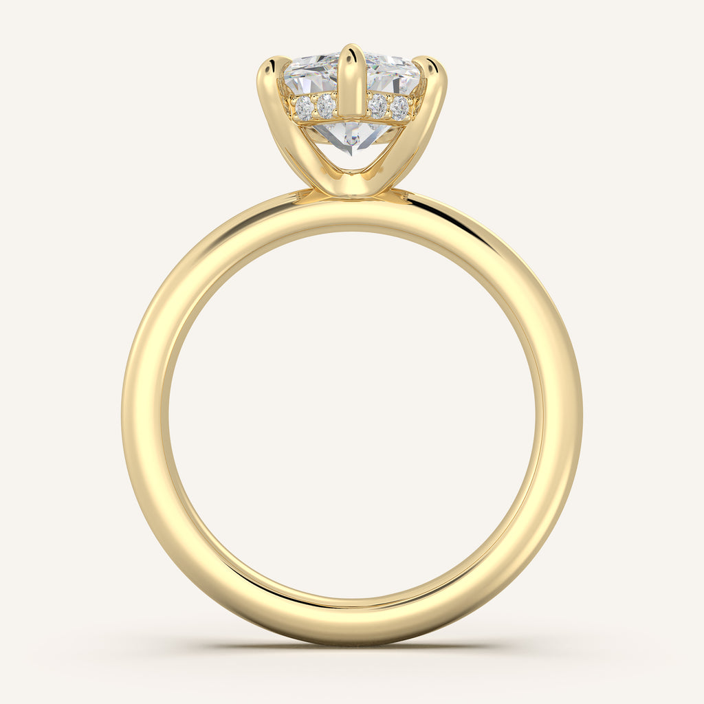 Image for Dutch Marquise Hidden Halo Engagement Ring | 18k Yellow Gold
