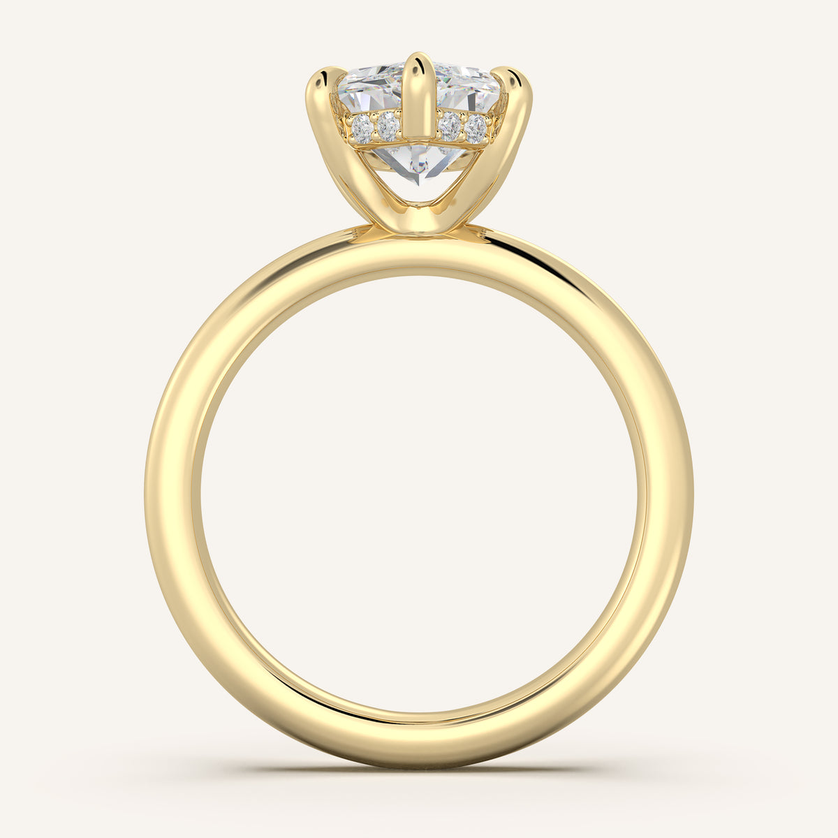 Image for Dutch Marquise Hidden Halo Engagement Ring | 18k Yellow Gold