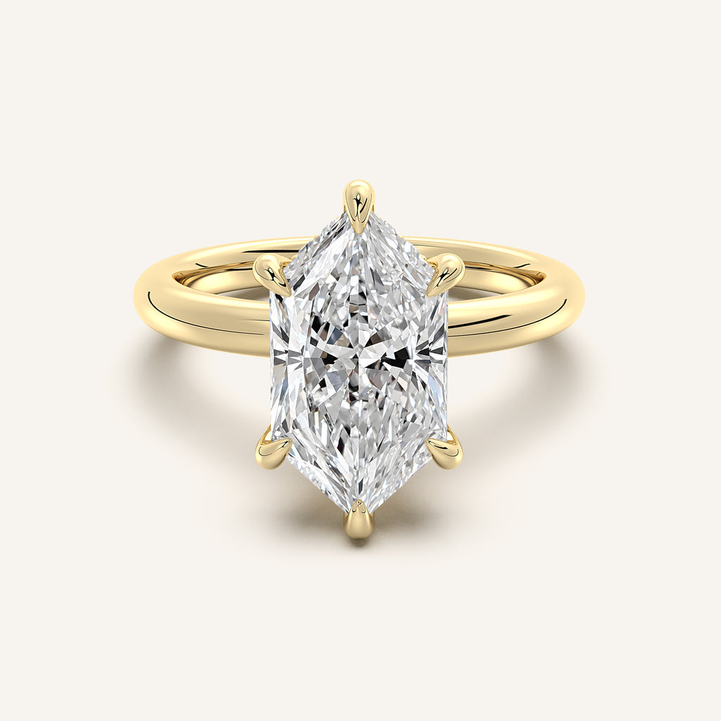 Image for Dutch Marquise Hidden Halo Engagement Ring | 18k Yellow Gold