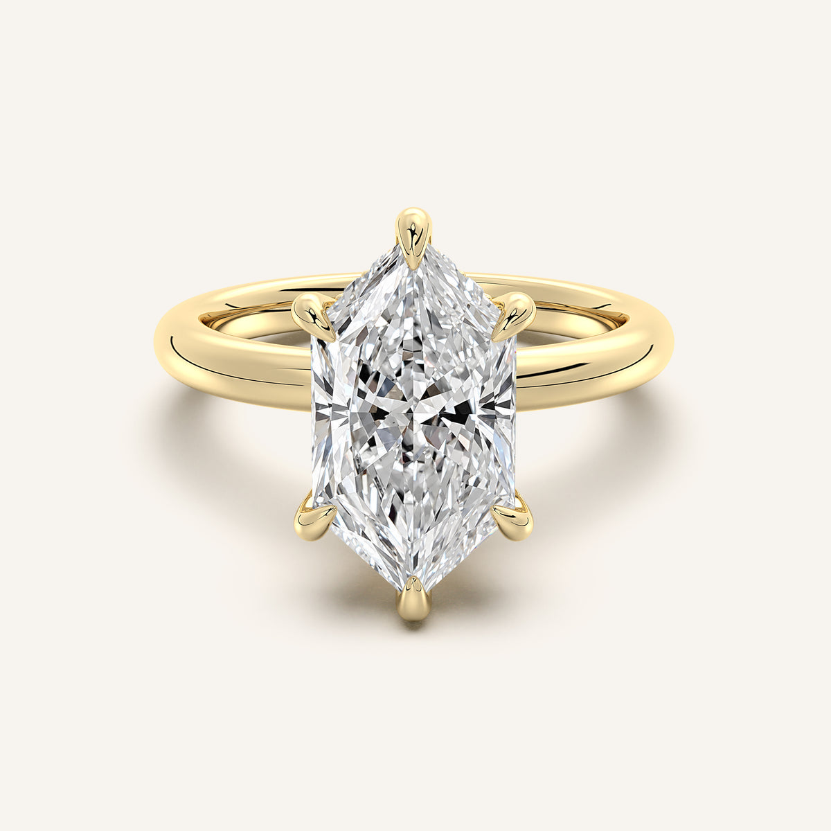 Image for Dutch Marquise Hidden Halo Engagement Ring | 18k Yellow Gold