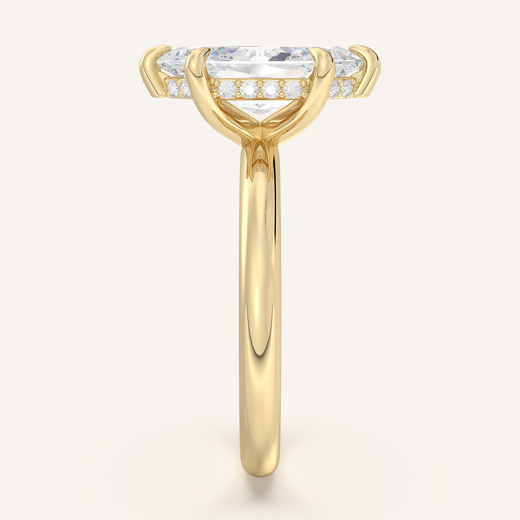 Image for Dutch Marquise Hidden Halo Engagement Ring | 18k Yellow Gold