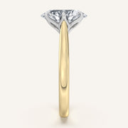 Image for Oval Tulip Style Cathedral Engagement Ring | 18k Two Tone