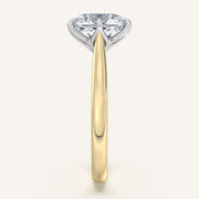 Image for Cushion Cut Tulip Style Cathedral Engagement Ring | 18k Two Tone