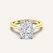 Image for Cushion Cut Tulip Style Cathedral Engagement Ring | 18k Two Tone