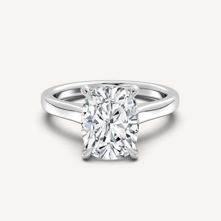 Image for Cushion Cut Cathedral Engagement Ring | Platinum