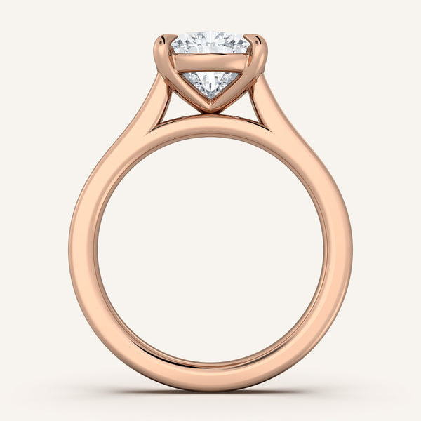 Pear Shape Cathedral Engagement Ring | 18k Rose Gold
