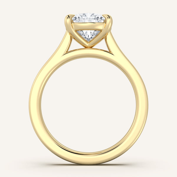 Pear Shape Cathedral Engagement Ring | 18k Yellow Gold